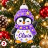 Picture of Personalized Penguin Christmas Ornament 2026, Custom Name Penguin Ornament, Kids Christmas Gift, Family Holiday Keepsake, Stocking Stuffer