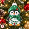 Picture of Personalized Penguin Christmas Ornament 2026, Custom Name Penguin Ornament, Kids Christmas Gift, Family Holiday Keepsake, Stocking Stuffer