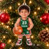 Picture of Personalized Sports Christmas Ornament 2026, Custom Photo Name Kids Athlete Ornament, Football Baseball Basketball Gymnastics Cheer Gift
