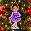 Picture of Personalized Sports Christmas Ornament 2026, Custom Photo Name Kids Athlete Ornament, Football Baseball Basketball Gymnastics Cheer Gift