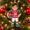 Picture of Personalized Sports Christmas Ornament 2026, Custom Photo Name Kids Athlete Ornament, Football Baseball Basketball Gymnastics Cheer Gift