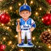 Picture of Personalized Sports Christmas Ornament 2026, Custom Photo Name Kids Athlete Ornament, Football Baseball Basketball Gymnastics Cheer Gift
