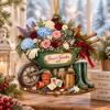 Picture of Personalized Gardener Christmas Ornament 2026, Custom Name Wheelbarrow Flower Garden Keepsake, Gardening Lover Gift, Gift for Gardener