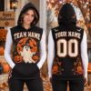 Picture of Personalized Halloween Sleeveless Hoodie, Custom Name & Number Ghost Hoodie, Cute Spooky Pumpkin Team Shirt, Halloween Gift Shirt