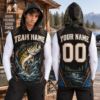 Picture of Personalized Bass Fishing Sleeveless Hoodie, Custom Fishing Team Name Shirt, Fisherman Hoodie, Fishing Jersey, Angler Gift for Men