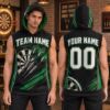 Picture of Personalized Darts Sleeveless Hoodie, Custom Team Name Number Dart Shirt, Darts Team Jersey, Dart Player Gift for Men, League Apparel