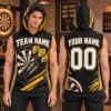 Picture of Personalized Darts Sleeveless Hoodie, Custom Team Name Number Dart Shirt, Darts Team Jersey, Dart Player Gift for Men, League Apparel