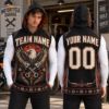 Picture of Personalized Motorcycle Sleeveless Hoodie, Custom Name Number Biker Shirt, Bald Eagle Biker Hoodie, Motorcycle Rider Gift for Men