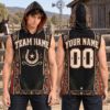 Picture of Personalized Western Sleeveless Hoodie, Custom Team Name Cowboy Shirt, Horseshoe Rodeo Hoodie, Western Gift for Men, Cowboy Apparel