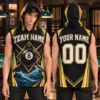 Picture of Personalized Billiards Sleeveless Hoodie, Custom Name Number Pool Shirt, 8 Ball Pool Team Jersey, Billiard Player Gift for Men Billard