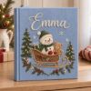 Picture of Personalized Christmas Memory Book, Cozy Winter Sleigh Keepsake Journal, Snowman Teddy Bear Holiday Album, Custom Family Name Gift 2026