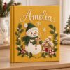 Picture of Personalized Christmas Memory Book, Cozy Winter Wonderland Keepsake Journal, Snowman Gingerbread Holiday Album, Custom Family Name Gift 2026