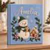 Picture of Personalized Christmas Memory Book, Cozy Winter Wonderland Keepsake Journal, Snowman Gingerbread Holiday Album, Custom Family Name Gift 2026