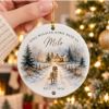 Picture of Personalized Dog Memorial Ornament 2026, Custom Pet Loss Christmas Keepsake, Rainbow Bridge Dog Ornament, In Memory of Beloved Pet Gift