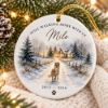 Picture of Personalized Dog Memorial Ornament 2026, Custom Pet Loss Christmas Keepsake, Rainbow Bridge Dog Ornament, In Memory of Beloved Pet Gift