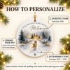 Picture of Personalized Dog Memorial Ornament 2026, Custom Pet Loss Christmas Keepsake, Rainbow Bridge Dog Ornament, In Memory of Beloved Pet Gift