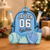 Picture of Personalized Baseball Ornament, Custom Name & Number Sports Backpack Keepsake, Baseball Player Christmas Gift, Team Spirit Holiday Decor