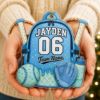 Picture of Personalized Baseball Ornament, Custom Name & Number Sports Backpack Keepsake, Baseball Player Christmas Gift, Team Spirit Holiday Decor