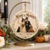 Picture of Vintage Halloween Wedding Ornament 2026, Personalized Merry Married Couple Keepsake, Victorian Gothic Bride Groom Gift, Custom Names
