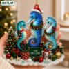 Picture of Personalized Seahorse Christmas Ornament, Custom Coastal Family Ornament, Ocean Lover Gift, Beach House Decor, Sea Life Holiday Keepsake