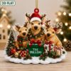 Picture of Personalized Reindeer Family Christmas Ornament, Custom Deer Family Gift, Woodland Christmas Decor, Animal Family Keepsake, Holiday Ornament