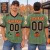 Picture of Personalized Halloween Baseball Jersey, Custom Name Number Baseball Shirt, Pumpkin Baseball Jersey, Spooky Season Team Gift for Men