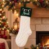 Picture of Personalized Embroidered Christmas Stocking, Custom Name Knit Stocking, Christmas Lights Embroidery, Family Stocking, Holiday Gift 2026