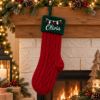 Picture of Personalized Embroidered Christmas Stocking, Custom Name Knit Stocking, Christmas Lights Embroidery, Family Stocking, Holiday Gift 2026
