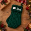 Picture of Personalized Embroidered Christmas Stocking, Custom Name Knit Stocking, Christmas Letter Embroidery, Family Holiday Stocking Gift 2026