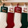 Picture of Personalized Embroidered Dachshund Christmas Stocking, Custom Dog Name Stocking, Wiener Dog Embroidery, Pet Gift 2026 Christmas Stocking