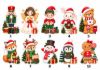 Picture of Personalized Christmas Stocking, Custom Name Kids Stocking, Nutcracker Angel Elf Bunny Bear Fox Holiday Stocking, Christmas Gift 2026 Kids