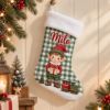 Picture of Personalized Christmas Stocking, Custom Name Kids Stocking, Nutcracker Angel Elf Bunny Bear Fox Holiday Stocking, Christmas Gift 2026 Kids