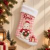Picture of Personalized Christmas Stocking, Custom Name Kids Stocking, Nutcracker Angel Elf Bunny Bear Fox Holiday Stocking, Christmas Gift 2026 Kids