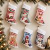 Picture of Personalized Christmas Stocking, Custom Name Kids Stocking, Santa Snowman Reindeer Gingerbread Penguin Bear Holiday Gift 2026