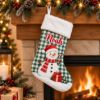 Picture of Personalized Christmas Stocking, Custom Name Kids Stocking, Santa Snowman Reindeer Gingerbread Penguin Bear Holiday Gift 2026