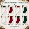 Picture of Personalized Embroidered Christmas Stocking, Custom Name Knit Stocking, Candy Cane Initial Stocking, Family Christmas Decor 2026