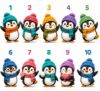 Picture of Personalized Penguin Family Ornament, Custom Name Christmas Acrylic Ornament, Cute Penguin Family Tree Decor, Winter Holiday Keepsake Gift