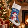 Picture of Personalized Christmas Stocking, Custom Name Kids Stocking, Snowman Reindeer Santa Gingerbread Stocking, Family Holiday Gift 2026