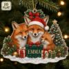 Picture of Fox Family Ornament, Personalized Christmas Acrylic Ornament, Custom Name Woodland Fox Tree Decor, Cute Animal Holiday Keepsake Gift 2026