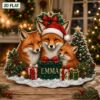 Picture of Fox Family Ornament, Personalized Christmas Acrylic Ornament, Custom Name Woodland Fox Tree Decor, Cute Animal Holiday Keepsake Gift 2026