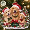 Picture of Golden Retriever Ornament, Personalized Dog Family Christmas Ornament, Custom Name Pet Acrylic Ornament, Cute Dog Lover Holiday Gift 2026