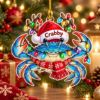 Picture of Blue Crab Christmas Ornament, Personalized Coastal Acrylic Ornament, Custom Name Sea Life Holiday Decor, Ocean Animal Keepsake Gift 2026
