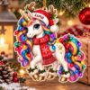 Picture of Unicorn Christmas Ornament, Personalized Acrylic Ornament, Custom Name Fantasy Unicorn Tree Decor, Magical Holiday Keepsake Gift For Kids