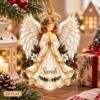 Picture of Angel Christmas Ornament, Personalized Guardian Angel Acrylic Ornament, Custom Name Religious Holiday Tree Decor, Spiritual Keepsake Gift