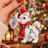 Picture of Bunny Christmas Ornament, Personalized Rabbit Acrylic Ornament, Custom Name Fantasy Bunny Tree Decor, Cute Holiday Keepsake Gift For Kids