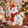 Picture of Bunny Christmas Ornament, Personalized Rabbit Acrylic Ornament, Custom Name Fantasy Bunny Tree Decor, Cute Holiday Keepsake Gift For Kids