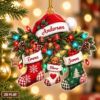 Picture of Christmas Stocking Ornament, Personalized Family Acrylic Ornament, Custom Name Stocking Tree Decor, Cute Holiday Keepsake Gift For Family