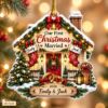 Picture of First Christmas Married Ornament, Personalized Couple Keepsake, Custom Newlywed Christmas House Acrylic Decor, Wedding Gift Ornament 2026
