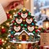 Picture of Family Christmas Tree Ornament, Personalized Family Acrylic Ornament, Custom Name Heart Tree Decor, Family Keepsake Christmas Holiday Gift