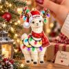 Picture of Alpaca Christmas Ornament, Personalized Llama Acrylic Ornament, Custom Name Animal Tree Decor, Cute Farm Animal Holiday Keepsake Gift 2026